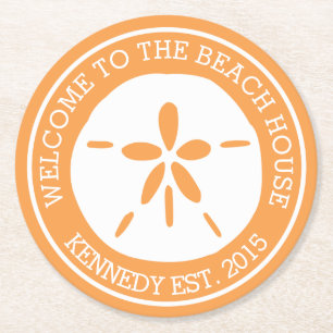 Dessous-de-verre Rond En Papier Maison de plage