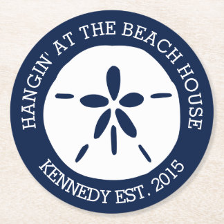 Dessous-de-verre Rond En Papier Maison de plage