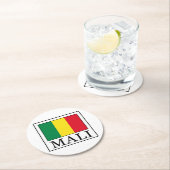 Dessous-de-verre Rond En Papier Mali (En situation)