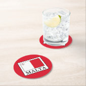 Dessous-de-verre Rond En Papier Malte (En situation)