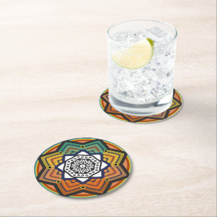 Dessous-de-verre Rond En Papier Mandala