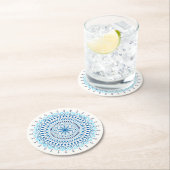 Dessous-de-verre Rond En Papier Mandala (En situation)