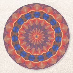 Dessous-de-verre Rond En Papier Mandala de Diversités Infinies