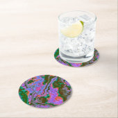 Dessous-de-verre Rond En Papier Marbre aigre (En situation)
