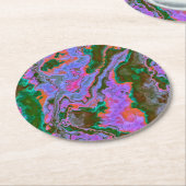 Dessous-de-verre Rond En Papier Marbre aigre (Incliné)