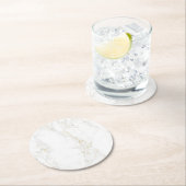 Dessous-de-verre Rond En Papier marbre gris clair (En situation)