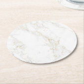 Dessous-de-verre Rond En Papier marbre gris clair (Incliné)