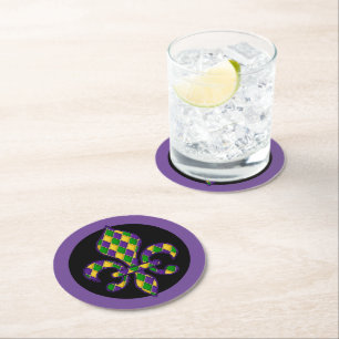 Dessous-de-verre Rond En Papier Mardi Gras