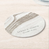Dessous-de-verre Rond En Papier Mariage (Incliné)