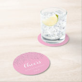 Dessous-de-verre Rond En Papier Mariage (En situation)