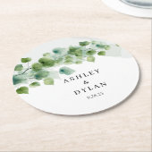 Dessous-de-verre Rond En Papier Mariage (Incliné)