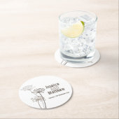 Dessous-de-verre Rond En Papier Mariage chervil art graphique dessous de verre en  (En situation)