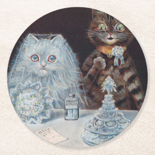 Dessous-de-verre Rond En Papier Mariage de chat, Mariage, Mariée, Mariée, Louis Wa