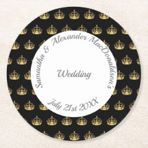 Mariage de couronne noir et or