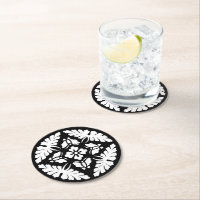 Mariage de design ornemental Vintage noir et blanc