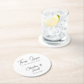 Dessous-de-verre Rond En Papier mariage faveur simple élégant café moderne sachet  (En situation)