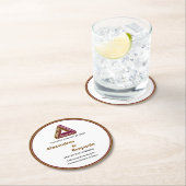 Dessous-de-verre Rond En Papier Mariage Moderne Enregistrer La Date Nouvelle Carte (En situation)