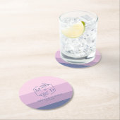 Dessous-de-verre Rond En Papier mariage monogramme (En situation)