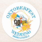 Dessous-de-verre Rond En Papier Mariage OKTOBERFEST (Devant)