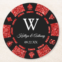Mariage Red Parties scintillant Poker Chip Casino