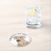 Dessous-de-verre Rond En Papier Mariage Rhodesian Ridgeback (En situation)