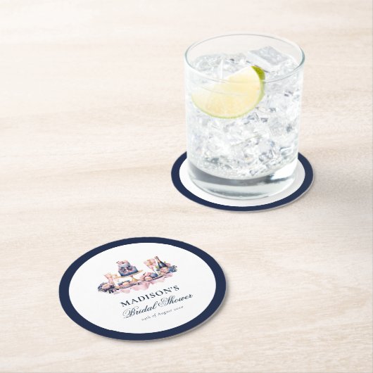 Dessous-de-verre Rond En Papier Mariage sublime personnalisé (En situation)