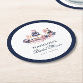 Dessous-de-verre Rond En Papier Mariage sublime personnalisé (Incliné)