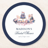 Dessous-de-verre Rond En Papier Mariage sublime personnalisé (Devant)