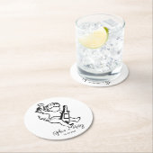 Dessous-de-verre Rond En Papier Mariage Whimsical Bow (En situation)