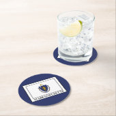 Dessous-de-verre Rond En Papier Massachusetts (En situation)