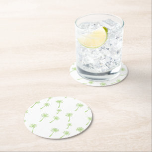 Dessous-de-verre Rond En Papier Mauvaise herbe arrive mignon cynique pissenlit Drô
