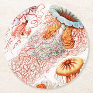 Dessous-de-verre Rond En Papier Méduses, Discomedusae par Ernst Haeckel