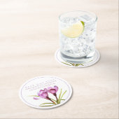 Dessous-de-verre Rond En Papier Meilleur jour jamais crocus mariage d'aquarelle co (En situation)