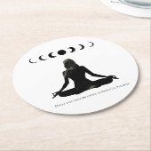 Dessous-de-verre Rond En Papier Même la Lune traverse des phases (Incliné)