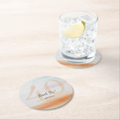 Dessous-de-verre Rond En Papier Merci Artistic Moderne Arc-en-Ciel Anniversaire (En situation)