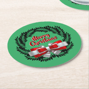 Dessous-de-verre Rond En Papier Meri Kirihimete Maori pour Joyeux Noël