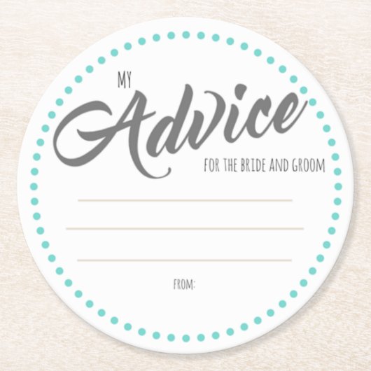 Dessous-de-verre Rond En Papier Mes "deux cents " (Devant)