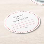 Dessous-de-verre Rond En Papier mes "deux cents" (Incliné)