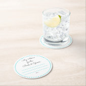 Dessous-de-verre Rond En Papier mes "deux cents " (En situation)