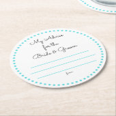 Dessous-de-verre Rond En Papier mes "deux cents " (Incliné)