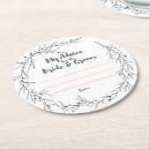 Dessous-de-verre Rond En Papier mes "deux cents " (Incliné)