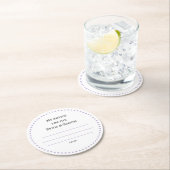 Dessous-de-verre Rond En Papier mes "deux cents" (En situation)