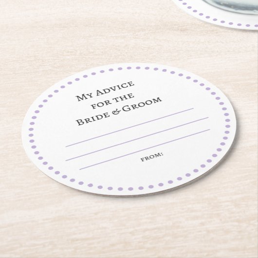 Dessous-de-verre Rond En Papier mes "deux cents" (Incliné)