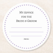 Dessous-de-verre Rond En Papier mes "deux cents" (Devant)