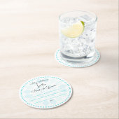 Dessous-de-verre Rond En Papier mes "deux cents " (En situation)