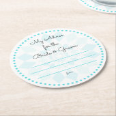 Dessous-de-verre Rond En Papier mes "deux cents " (Incliné)