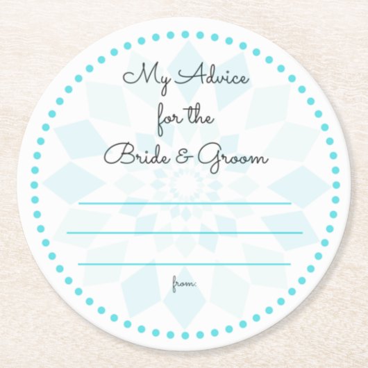 Dessous-de-verre Rond En Papier mes "deux cents " (Devant)