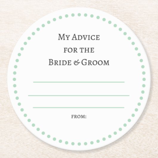 Dessous-de-verre Rond En Papier mes "deux cents " (Devant)