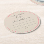 Dessous-de-verre Rond En Papier mes "deux cents" (Incliné)