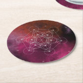 Dessous-de-verre Rond En Papier Metatron arcangel zen (Incliné)